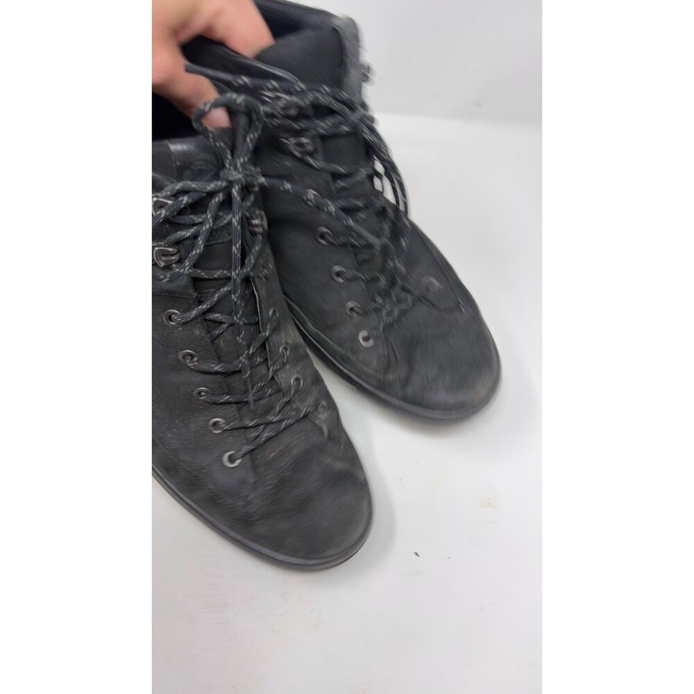 ECCO Mens Soft 7 Tred Black leather boots sz 10 - Picture 5 of 7